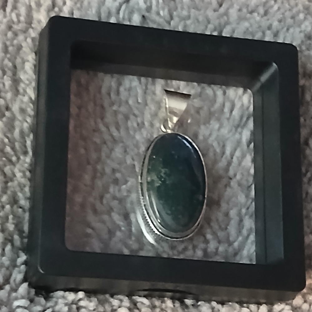 Silver Plated Blood Stone Pendant